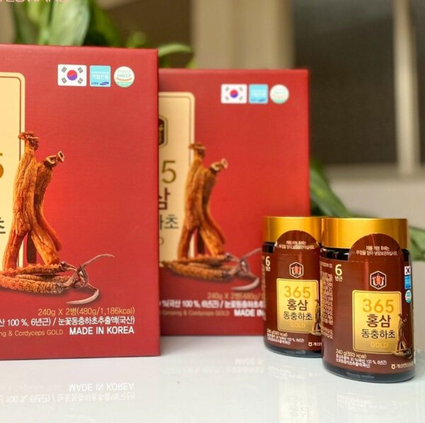 Cao Hồng Sâm đông trùng hạ thảo Hàn Quốc 365 2 lọ - Ảnh 4