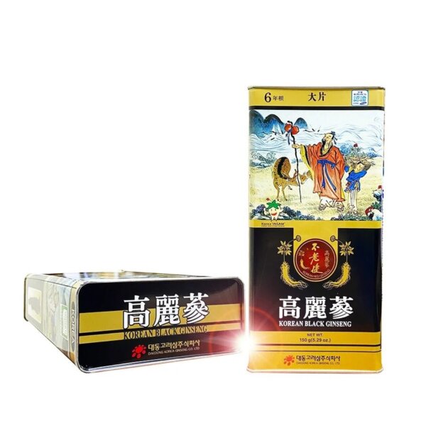 Hắc Sâm củ khô Daedong Hàn Quốc hộp thiếc 150g - Ảnh 3