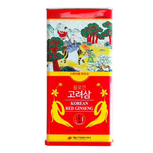 Sâm khô hộp thiếc Hàn Quốc Daedong 300g 11-20 củ - Ảnh 2