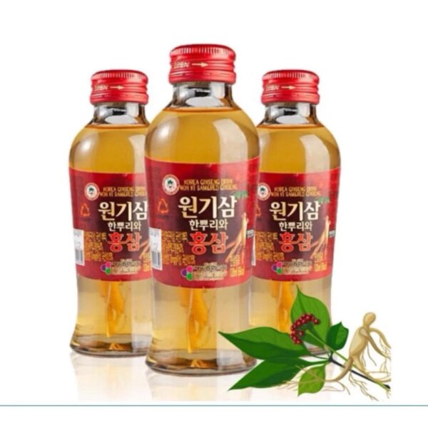 Nước hồng sâm có củ WonKiSam Hàn Quốc hộp 10 chai x 120ml - Ảnh 2