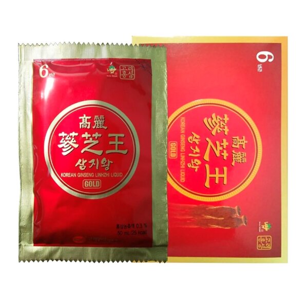 Nước Hồng Sâm Linh Chi KGS Hàn Quốc 30 gói x 50ml Gold - Ảnh 4