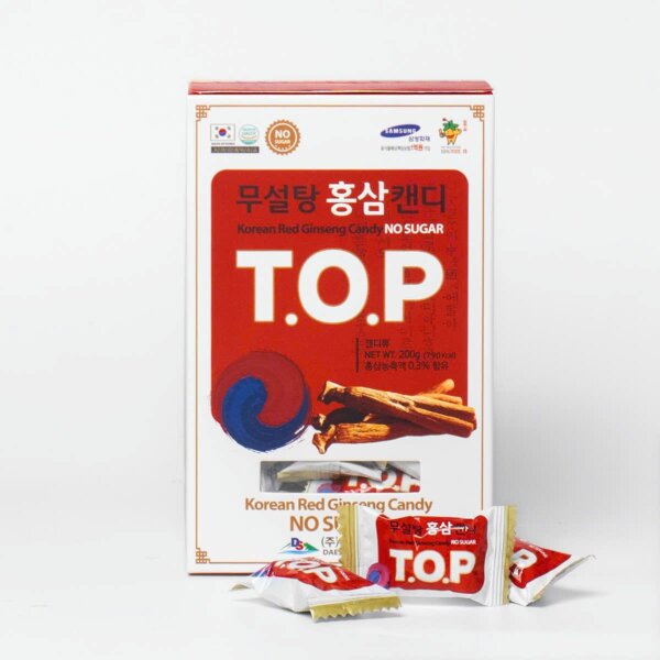 Kẹo Sâm không đường Hàn Quốc TOP hộp 200g - Ảnh 4