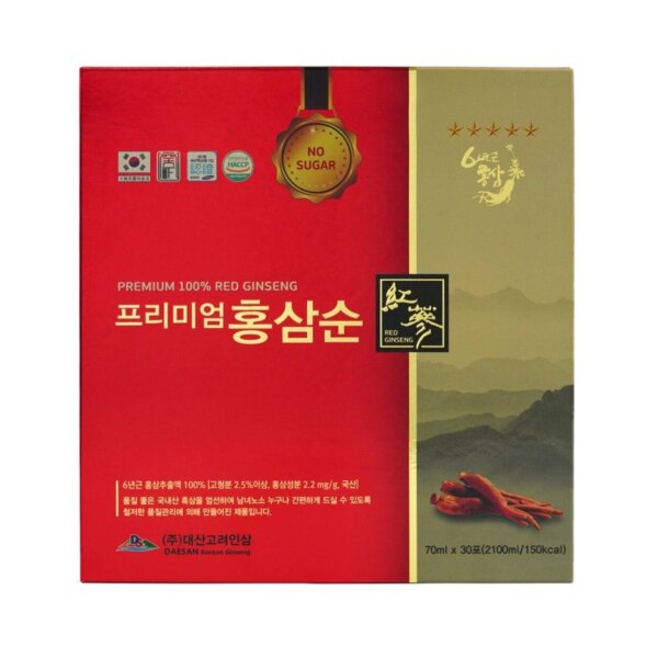 Nước Hồng Sâm Không Đường Daesan Hàn Quốc 30 gói - Ảnh 3