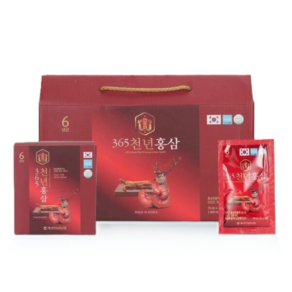 Nước hồng sâm nhung hươu linh chi 365 Hàn Quốc 20 gói x 70ml - Ảnh 3