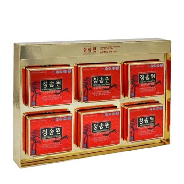 Tinh dầu thông đỏ CheongSongWon Red hộp đỏ 180 viên - Ảnh 3