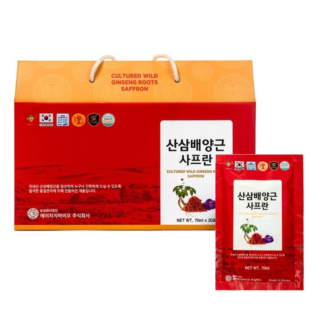 Nước Hồng Sâm Hoa Nghệ Tây Saffron Hàn Quốc 20 Gói x 70ml - Ảnh 5