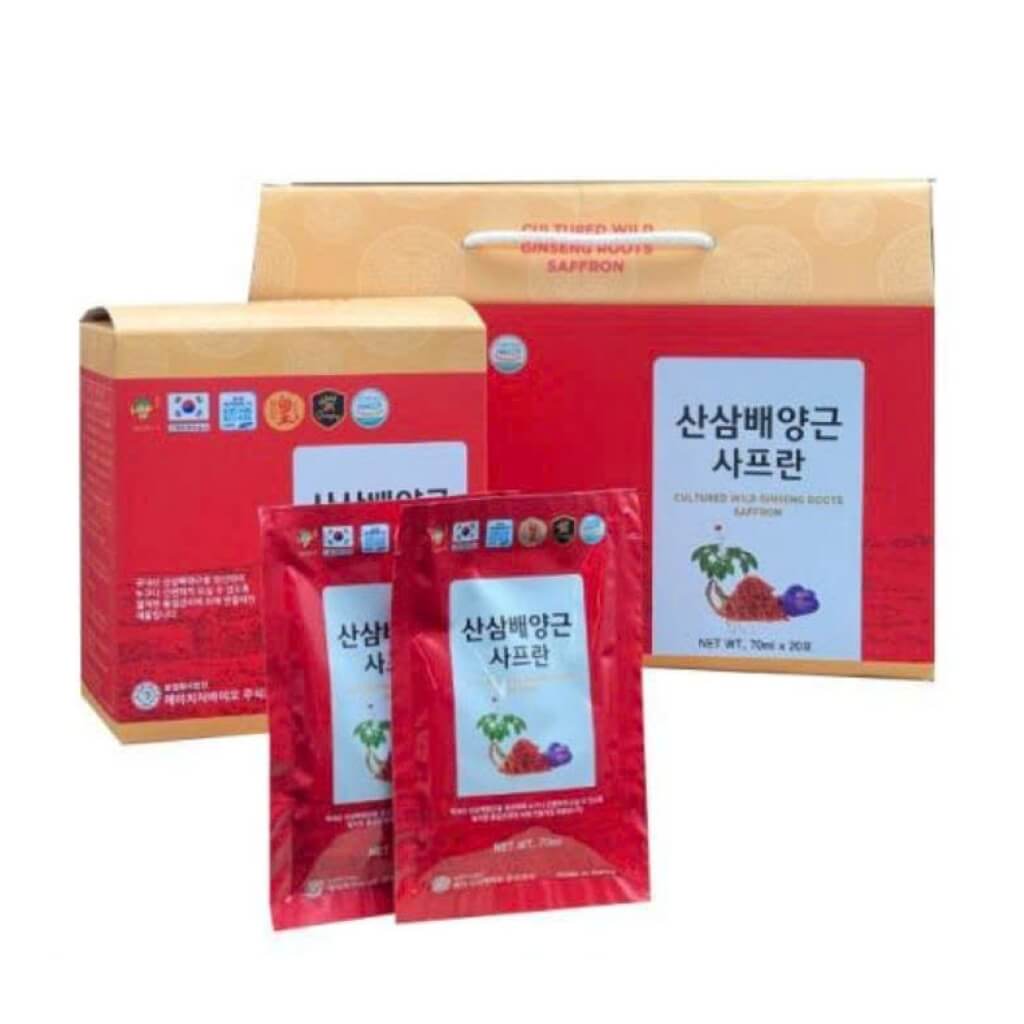 Nước Hồng Sâm Hoa Nghệ Tây Saffron Hàn Quốc 20 Gói x 70ml - Ảnh 6