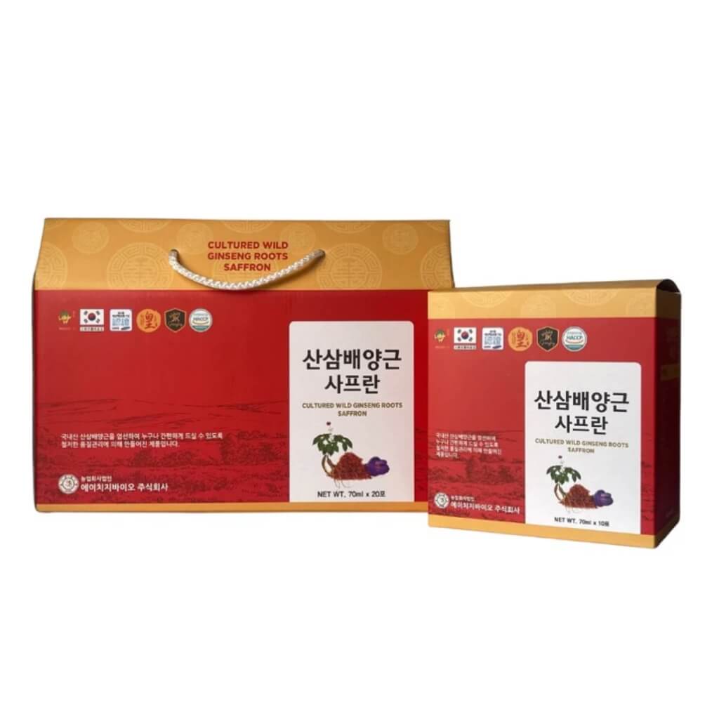 Nước Hồng Sâm Hoa Nghệ Tây Saffron Hàn Quốc 20 Gói x 70ml - Ảnh 8